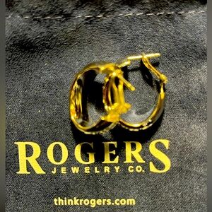 Beautiful Hoop Earrings white gold 18k